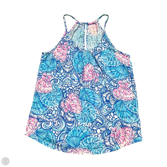 Top Sleeveless Designer By Lilly Pulitzer In Blue & Pink, Size: S
