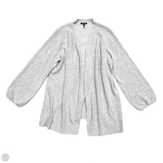 Sweater Cardigan By Eileen Fisher In Silver, Size: Xl