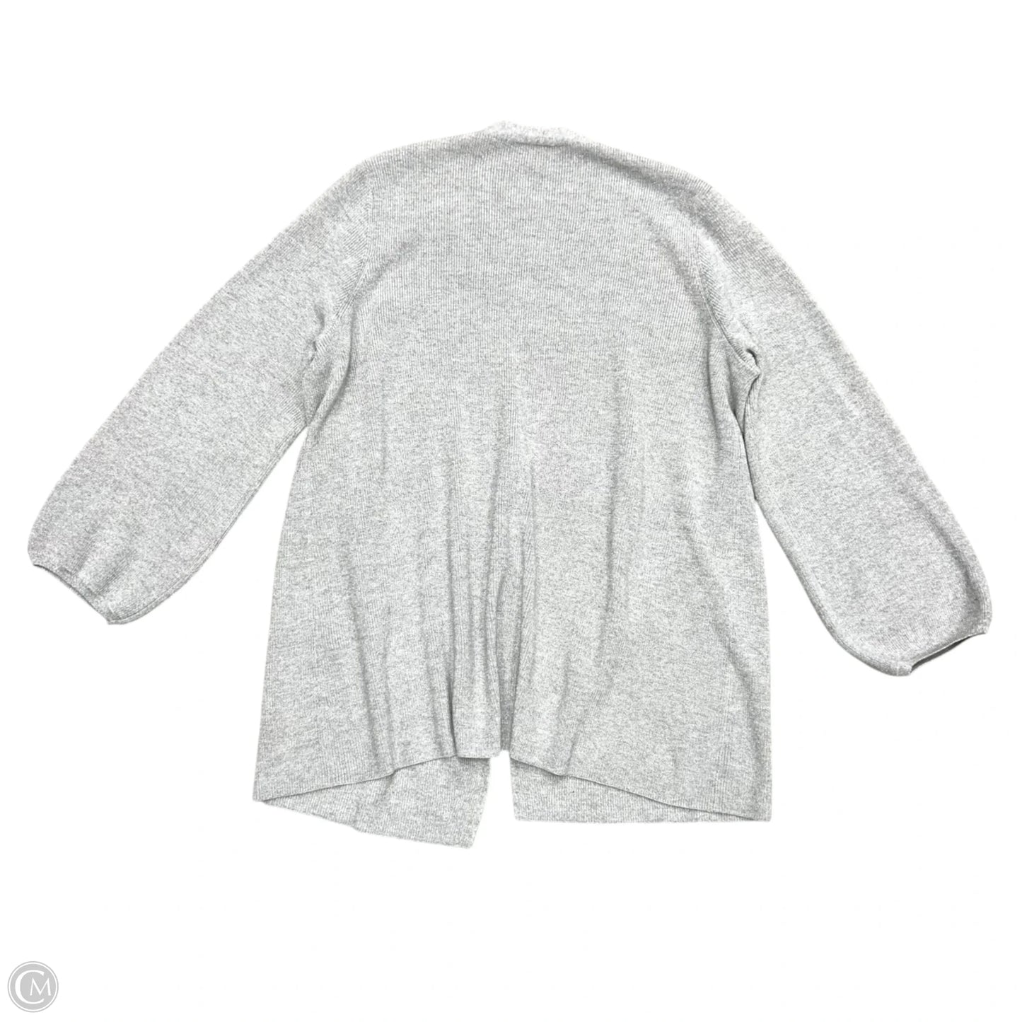 Sweater Cardigan By Eileen Fisher In Silver, Size: Xl