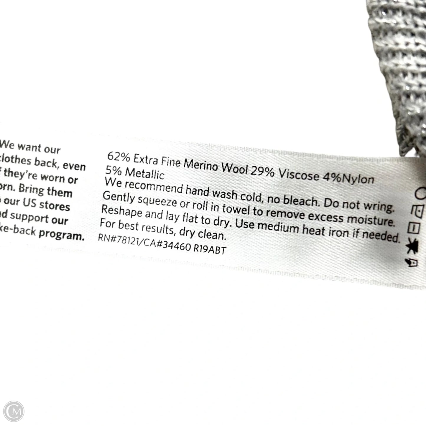 Sweater Cardigan By Eileen Fisher In Silver, Size: Xl