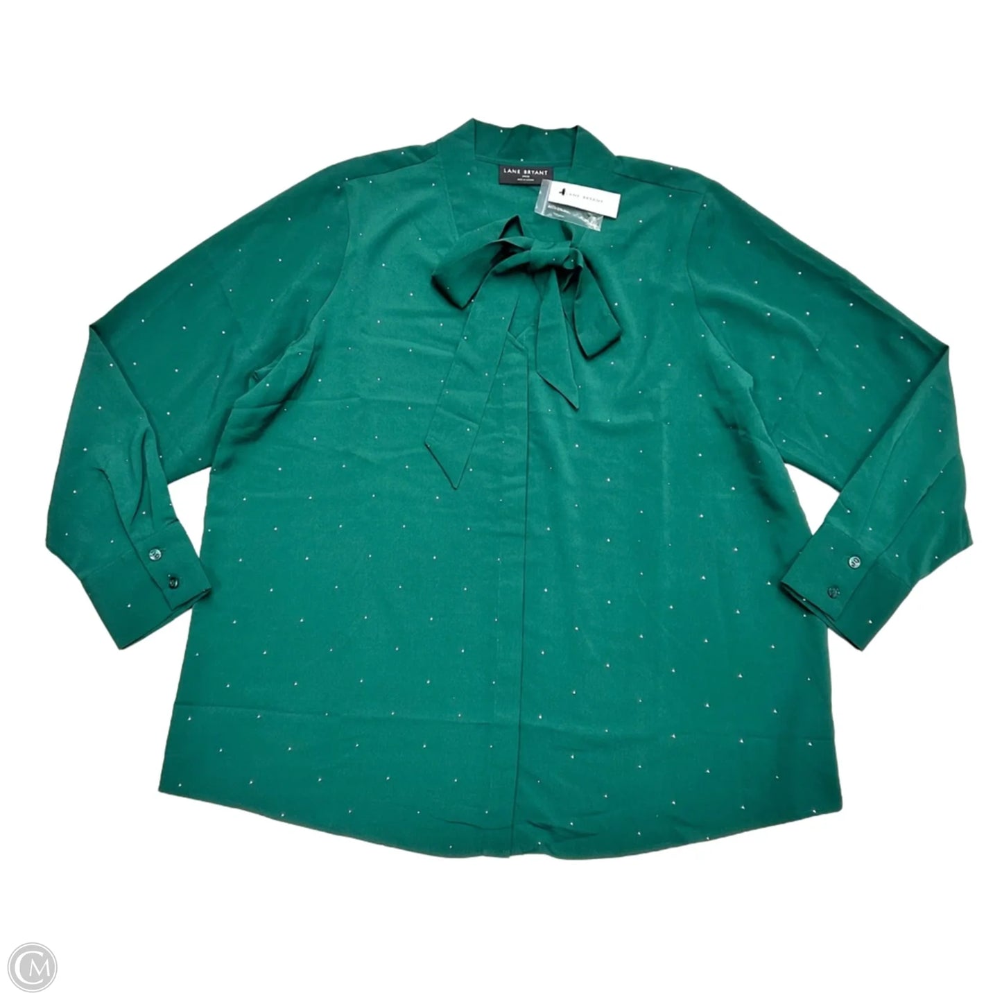Top Long Sleeve By Lane Bryant In Green, Size: Xl