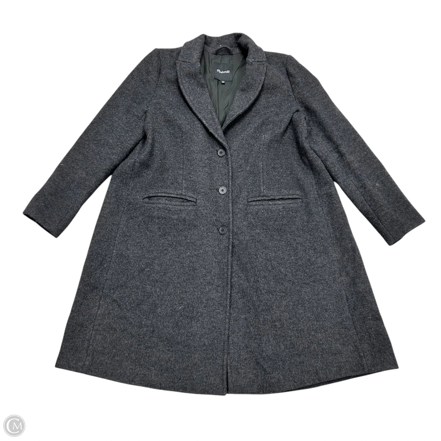 Coat Trench Coat By Madewell In Grey, Size: M