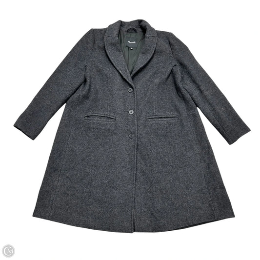 Coat Trench Coat By Madewell In Grey, Size: M