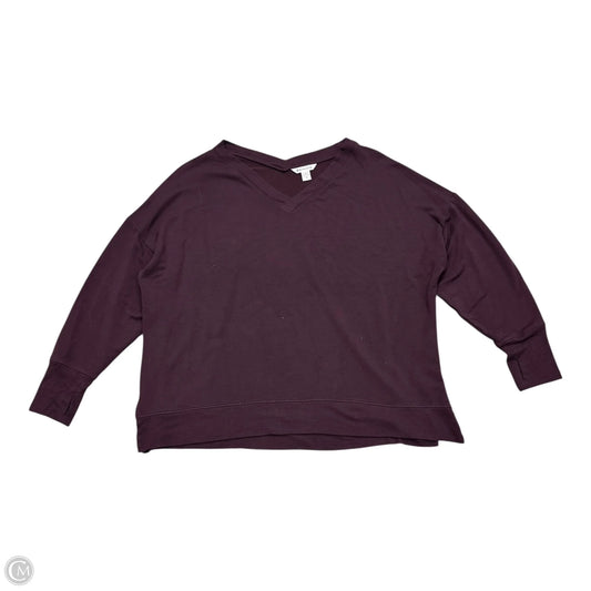 Athletic Top Long Sleeve Crewneck By Athleta In Maroon, Size: 3x