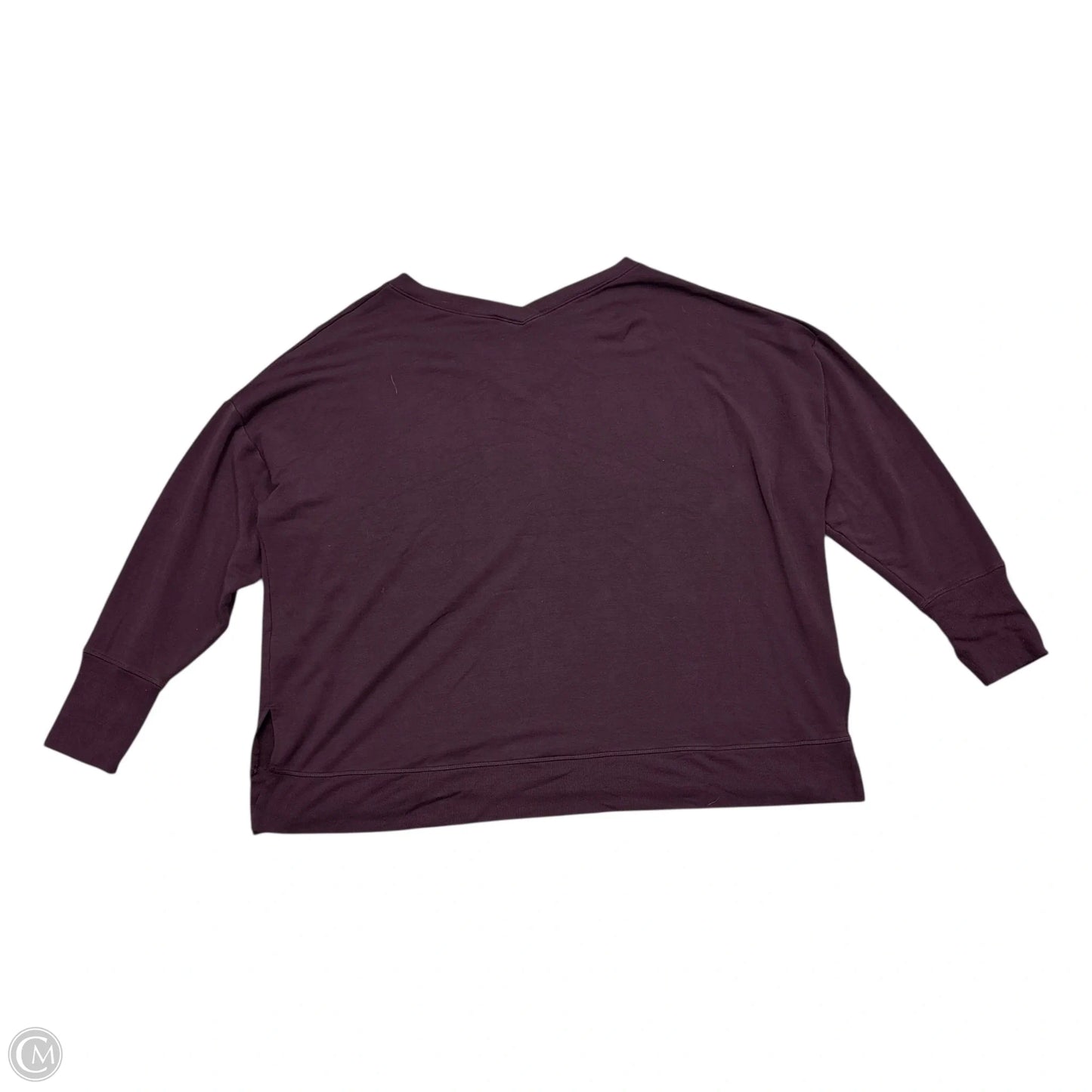 Athletic Top Long Sleeve Crewneck By Athleta In Maroon, Size: 3x