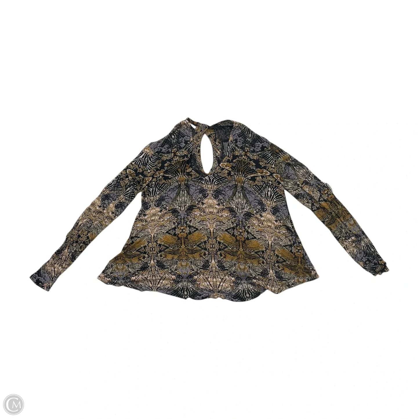 Top Long Sleeve By Free People In Black & Brown, Size: Xs