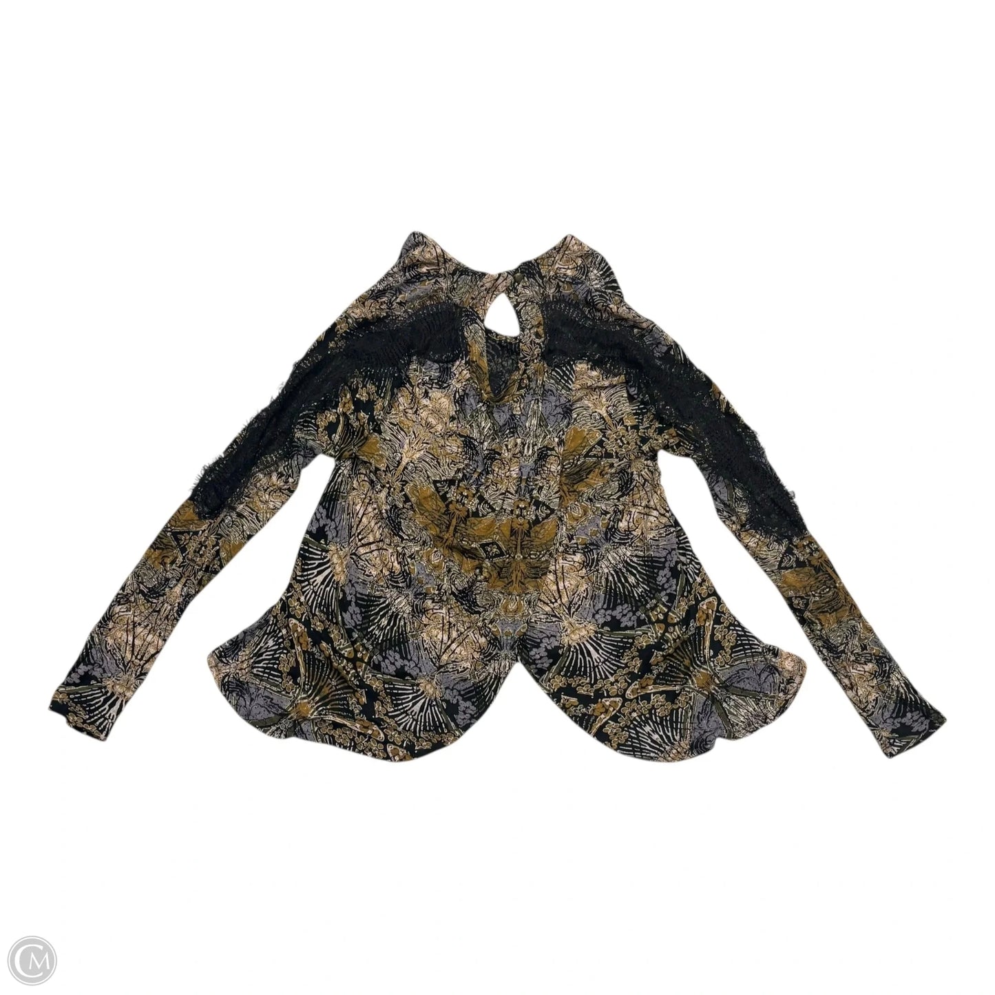 Top Long Sleeve By Free People In Black & Brown, Size: Xs