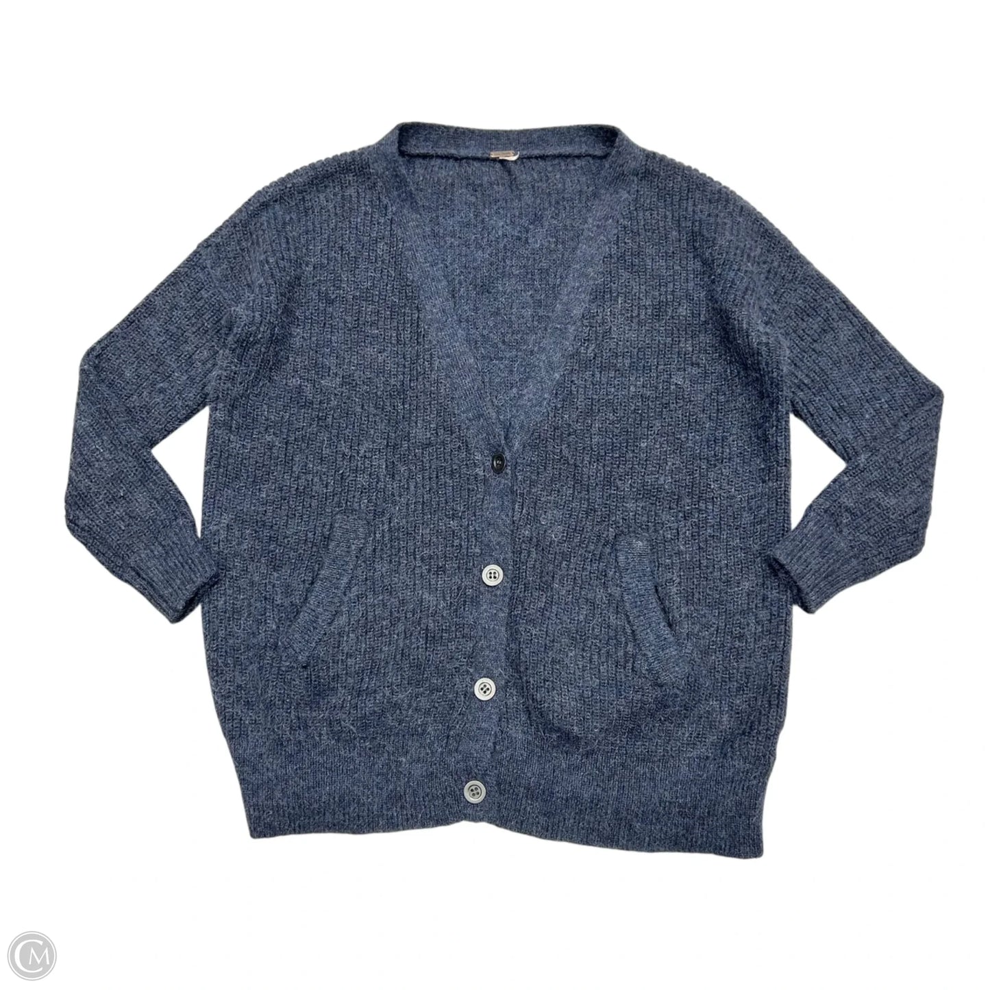Sweater Cardigan By Free People In Navy, Size: Xs