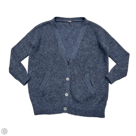 Sweater Cardigan By Free People In Navy, Size: Xs