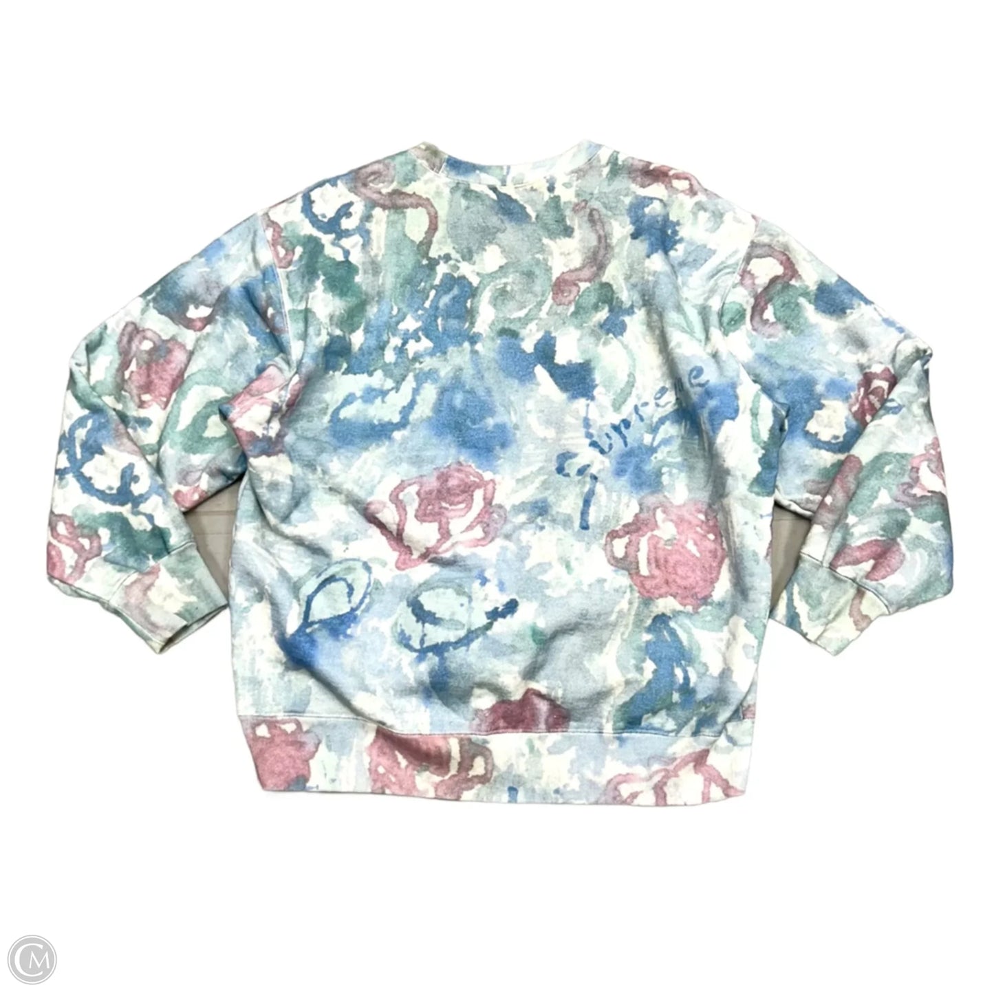 Sweatshirt Luxury Designer By Supreme In Blue & Purple, Size: M