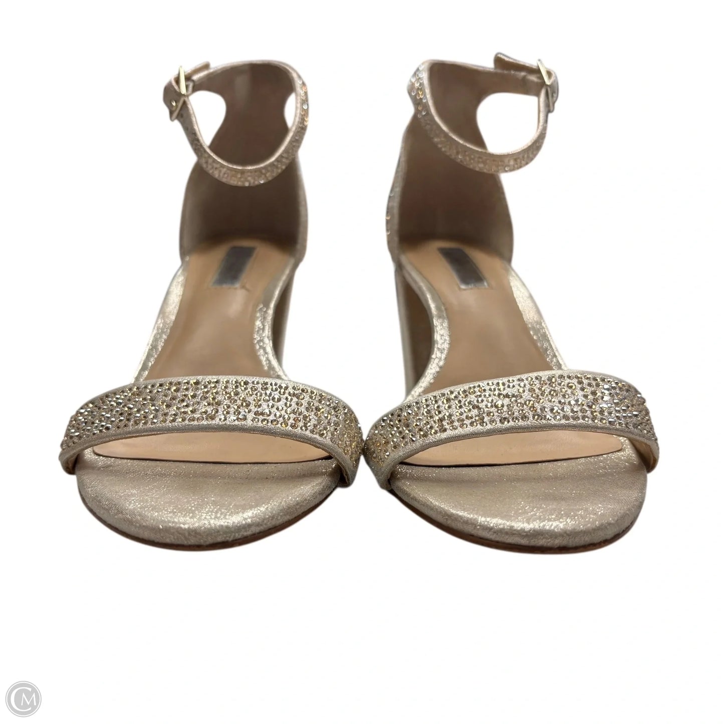 Sandals Heels Block By Inc In Gold, Size: 8