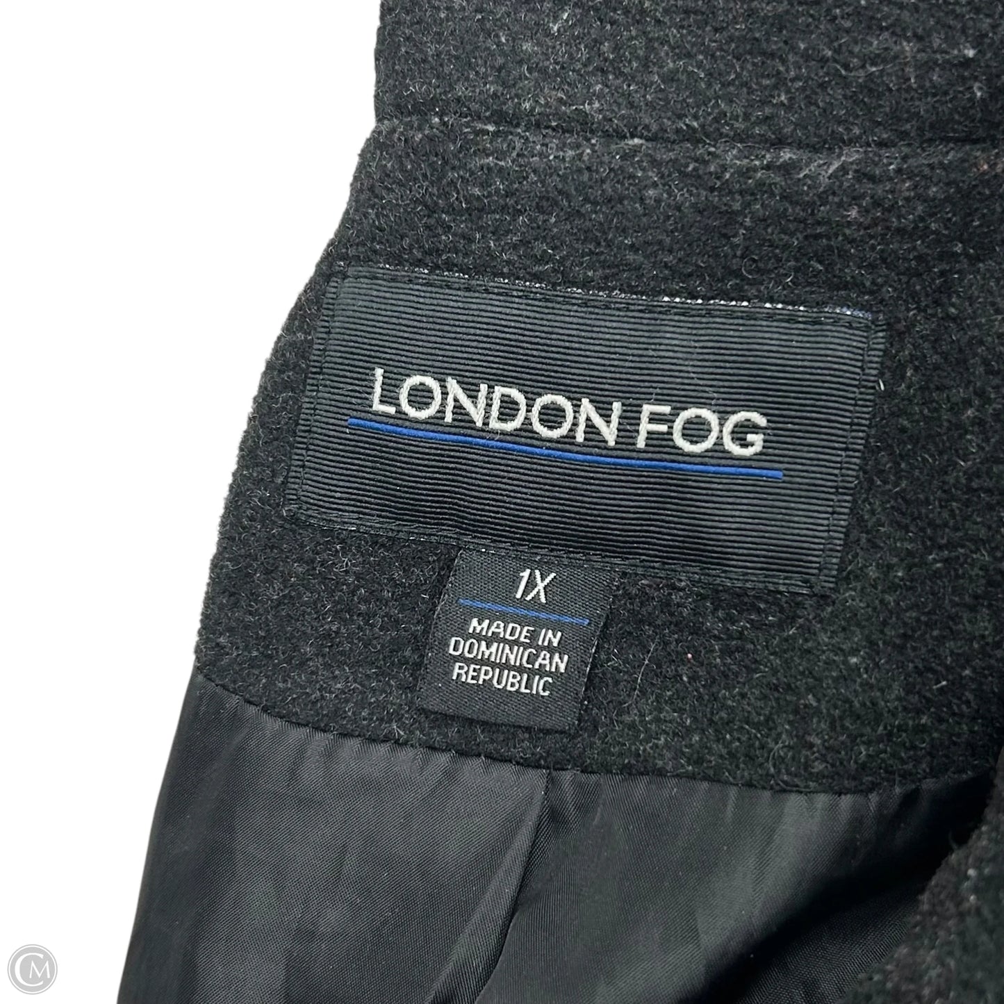 Coat Peacoat By London Fog In Black, Size: 1x