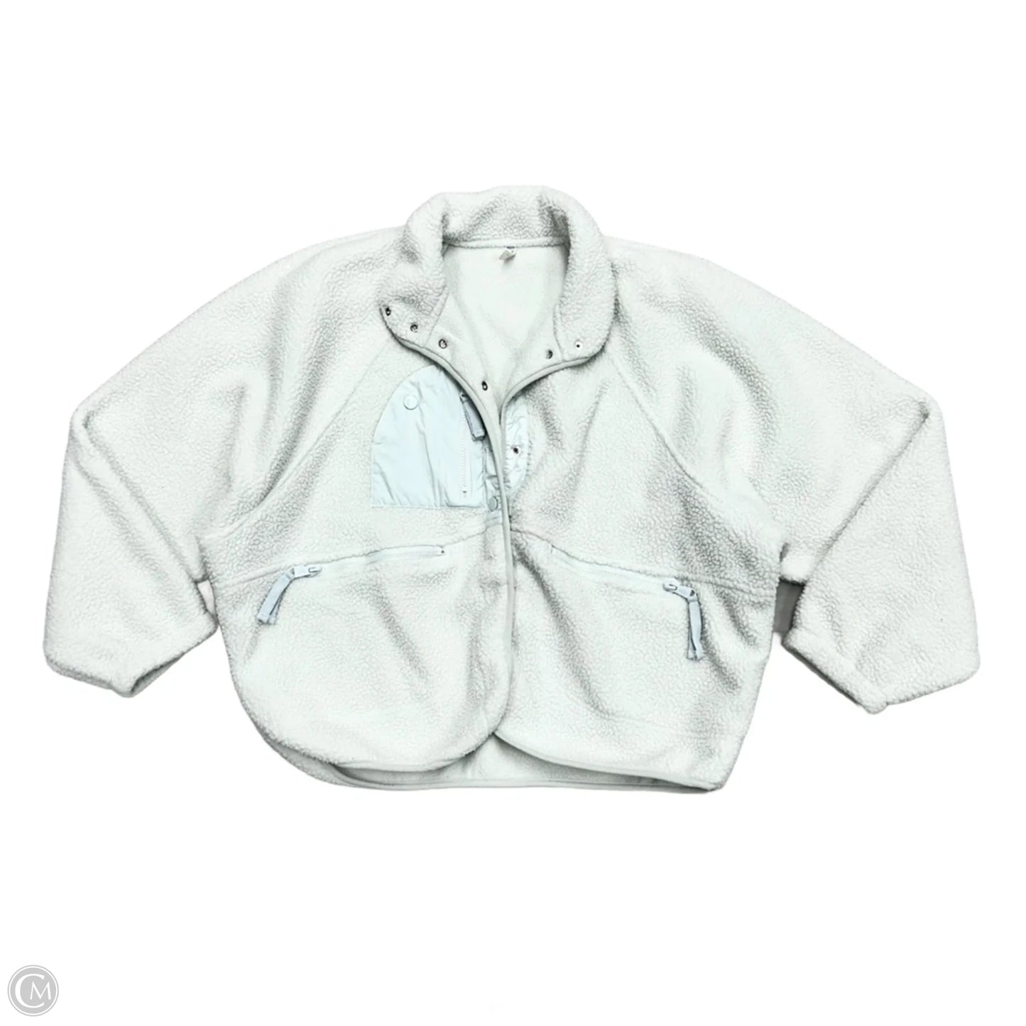 Jacket Faux Fur & Sherpa By Free People In Blue, Size: M