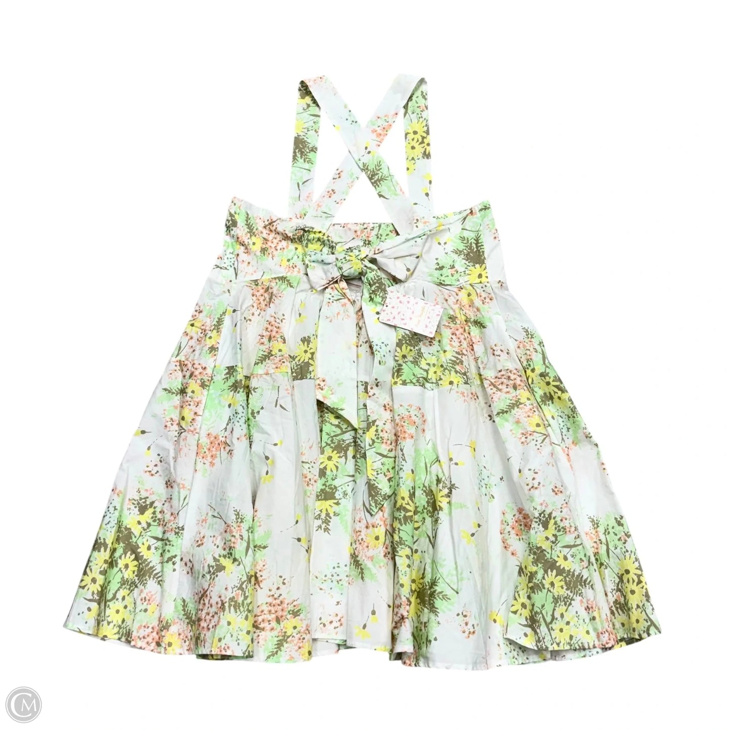 Dress Casual Short By Free People In Green & White, Size: Xs