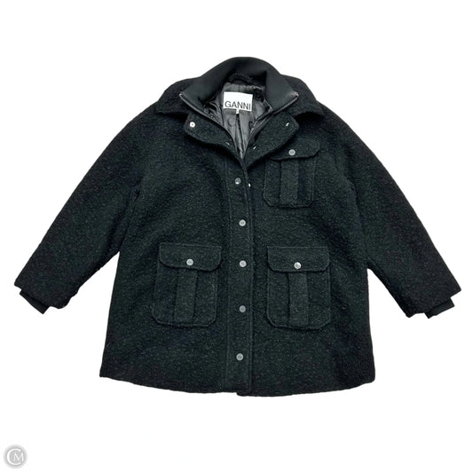 Coat Peacoat By Ganni In Black, Size: S