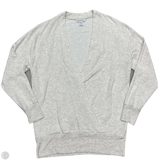 Athletic Sweatshirt Crewneck By Athleta In Cream, Size: M