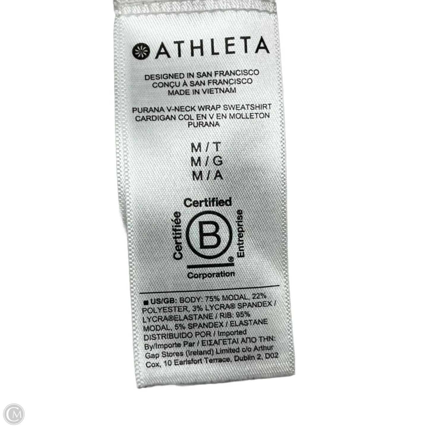 Athletic Sweatshirt Crewneck By Athleta In Cream, Size: M