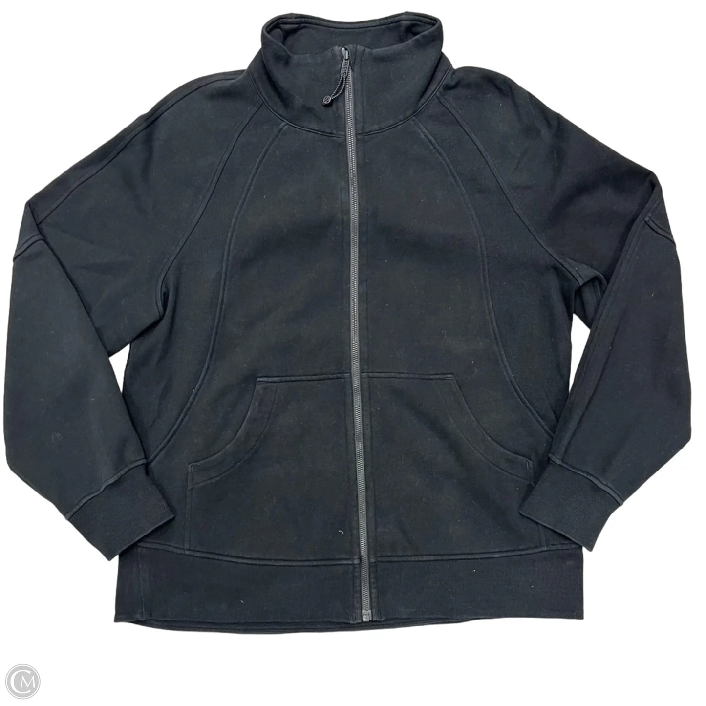 Athletic Jacket By Lululemon In Black, Size: M