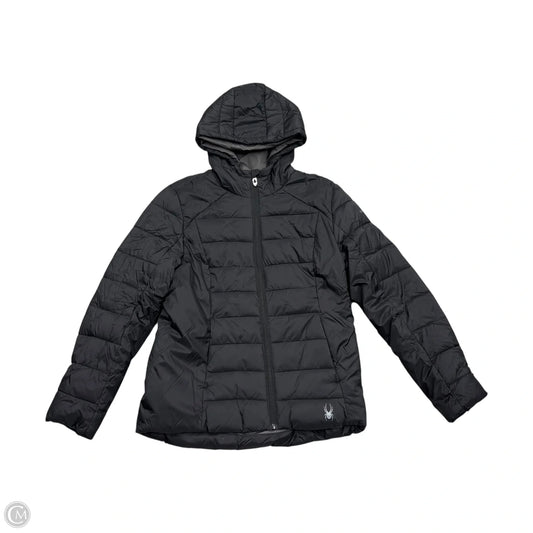 Coat Puffer & Quilted By Spyder In Black, Size: M