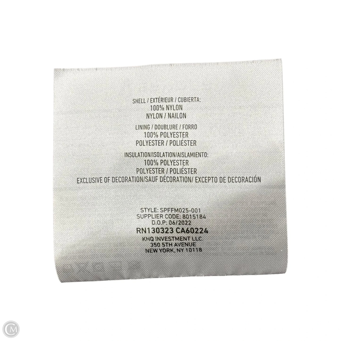 Coat Puffer & Quilted By Spyder In Black, Size: M