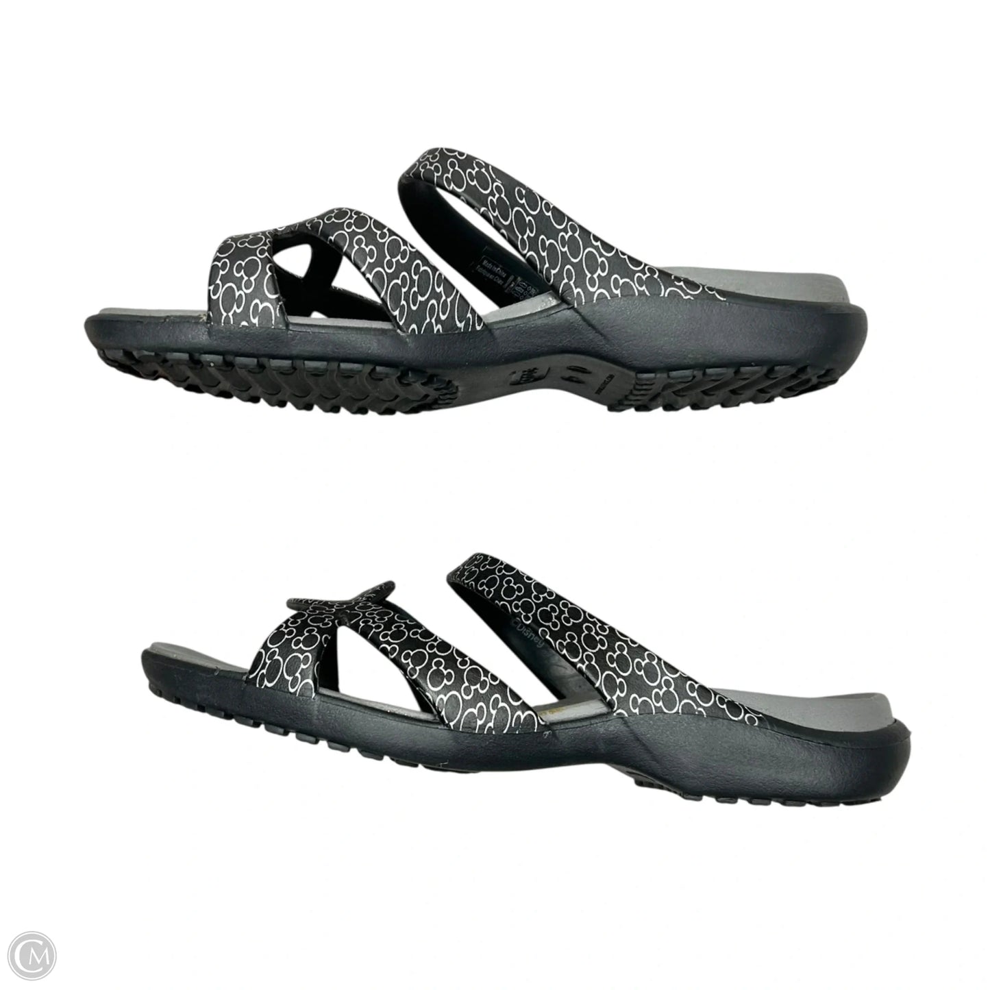 Sandals Flats By Crocs In Black, Size: 7
