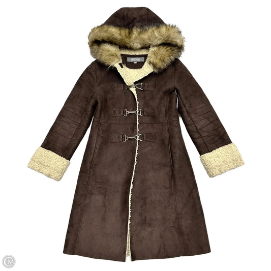Coat Faux Fur & Sherpa By Kenneth Cole Reaction In Brown, Size: Xs