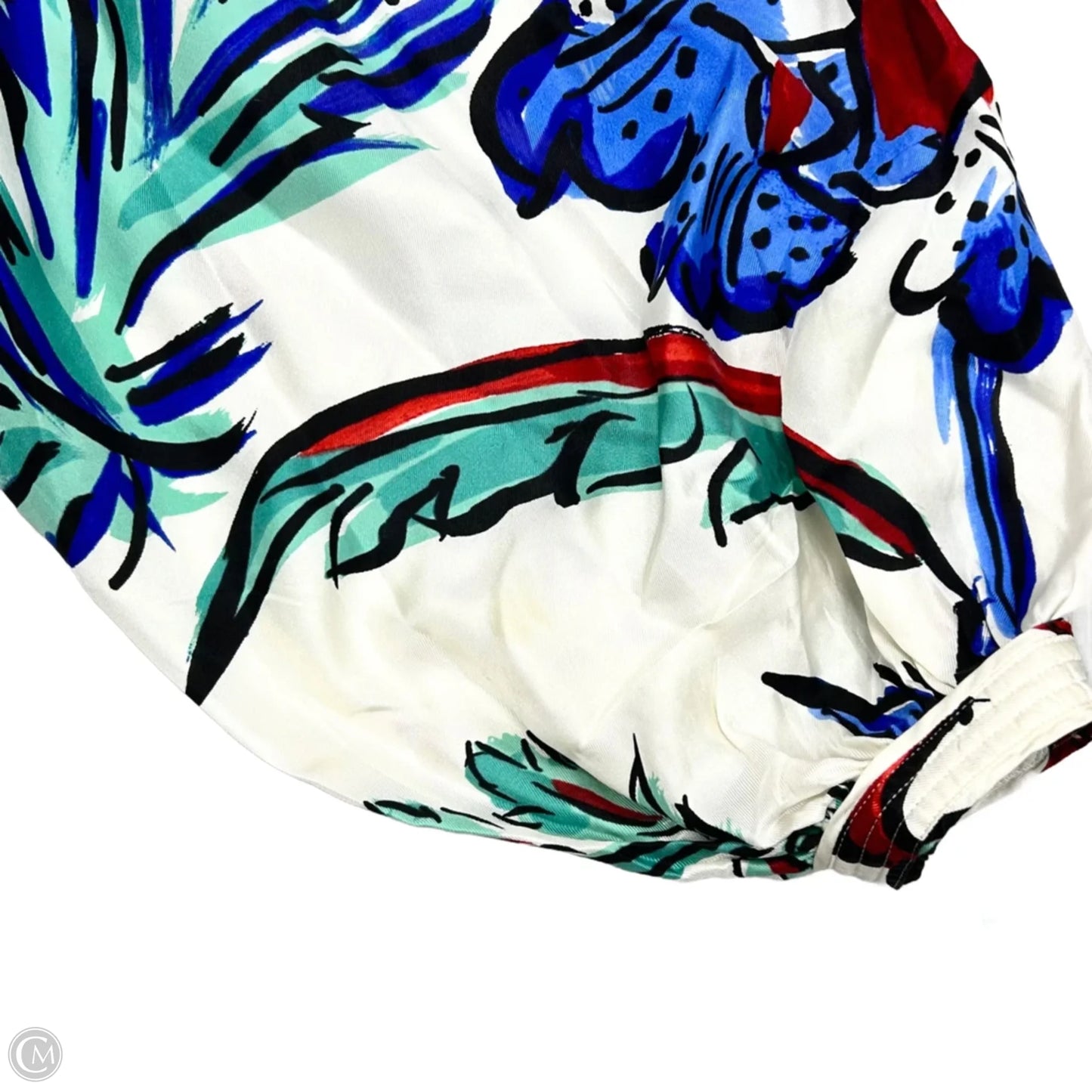 Top Long Sleeve Designer By Tory Burch In Blue & White, Size: S