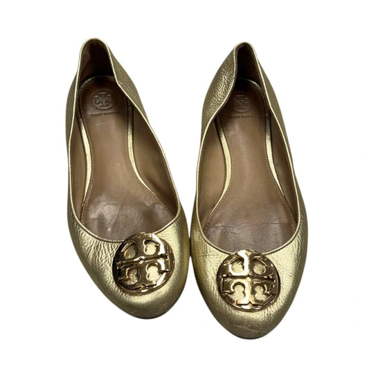 Shoes Designer By Tory Burch In Gold, Size: 9