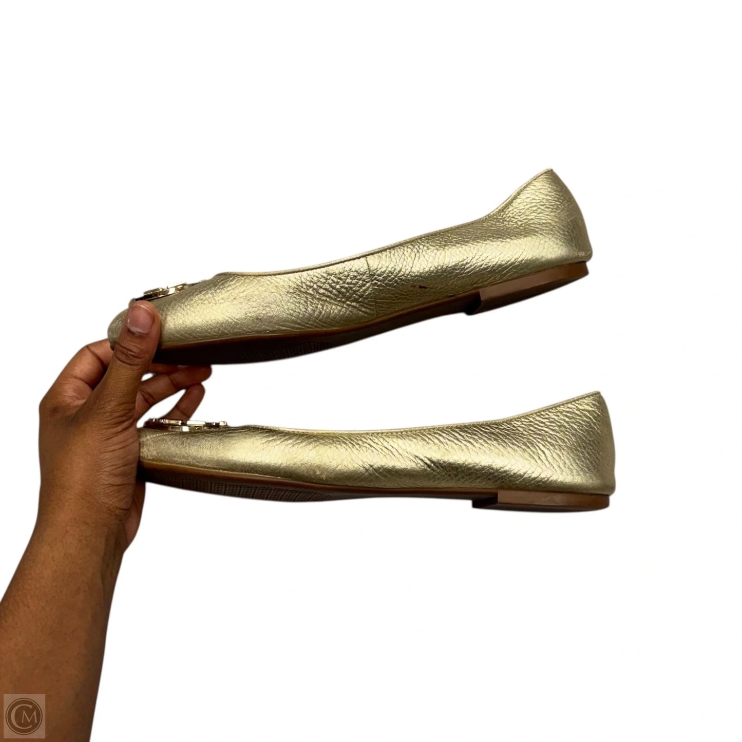 Shoes Designer By Tory Burch In Gold, Size: 9