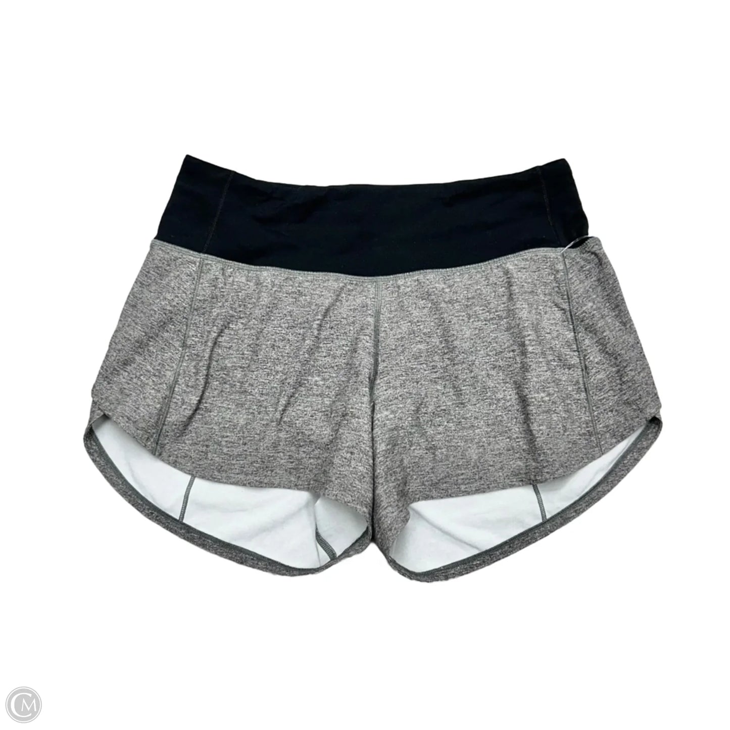 Athletic Shorts By Lululemon In Black & Grey, Size: S