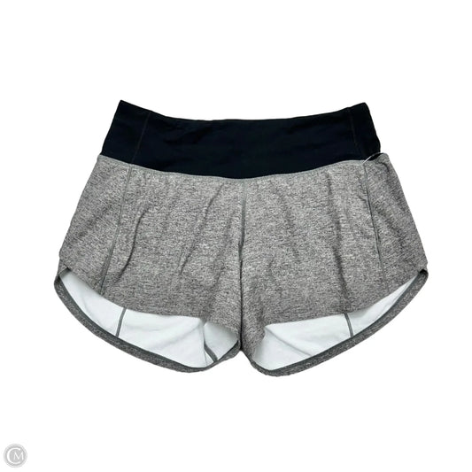 Athletic Shorts By Lululemon In Black & Grey, Size: S