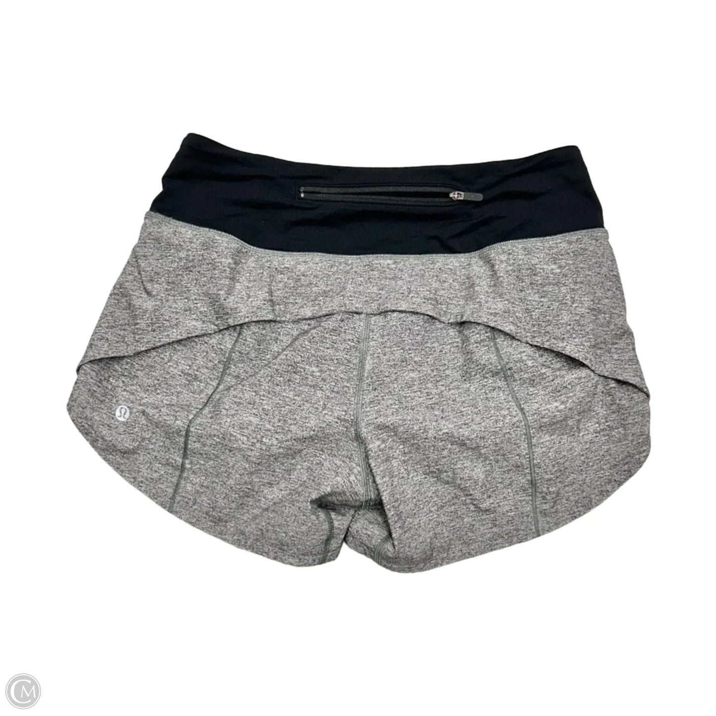 Athletic Shorts By Lululemon In Black & Grey, Size: S