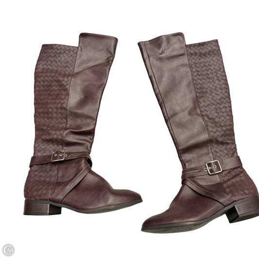 Boots Knee Flats By Comfort In Purple, Size: 11