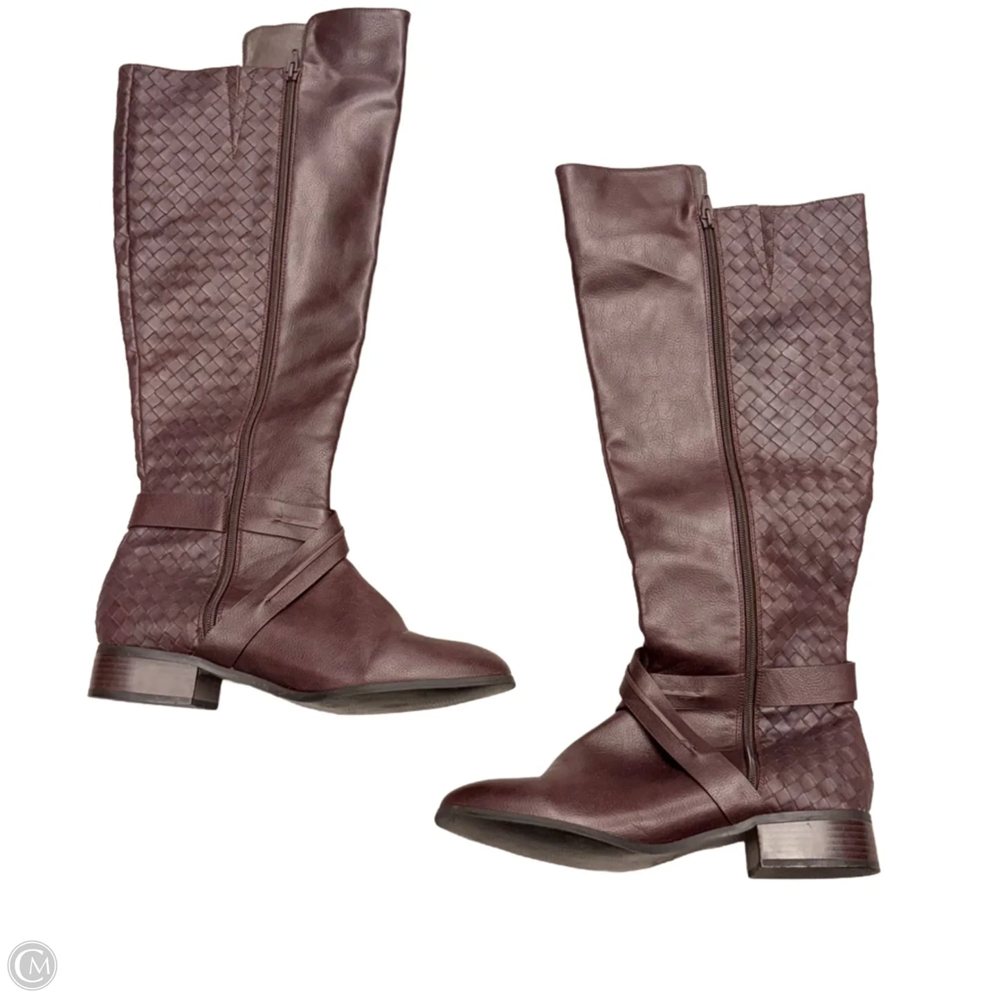 Boots Knee Flats By Comfort In Purple, Size: 11