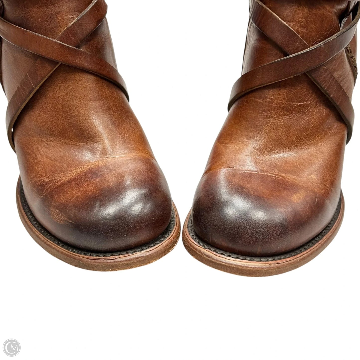 Boots Mid-calf Heels By Freebird In Brown, Size: 9