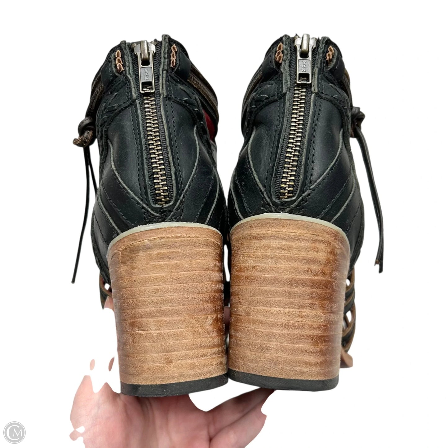 Shoes Heels Block By Freebird In Black, Size: 8