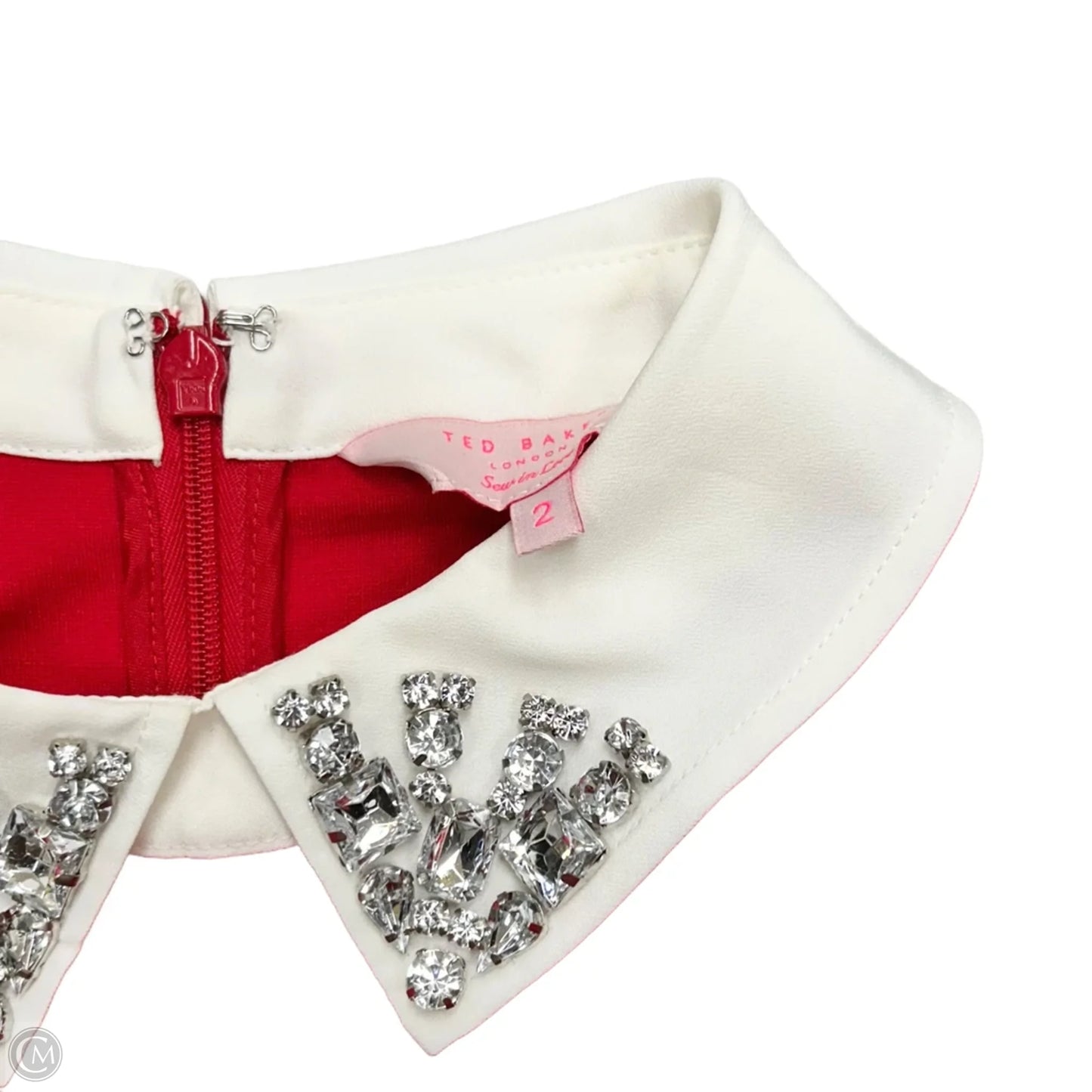 Dress Party Short By Ted Baker In Red & White, Size: S