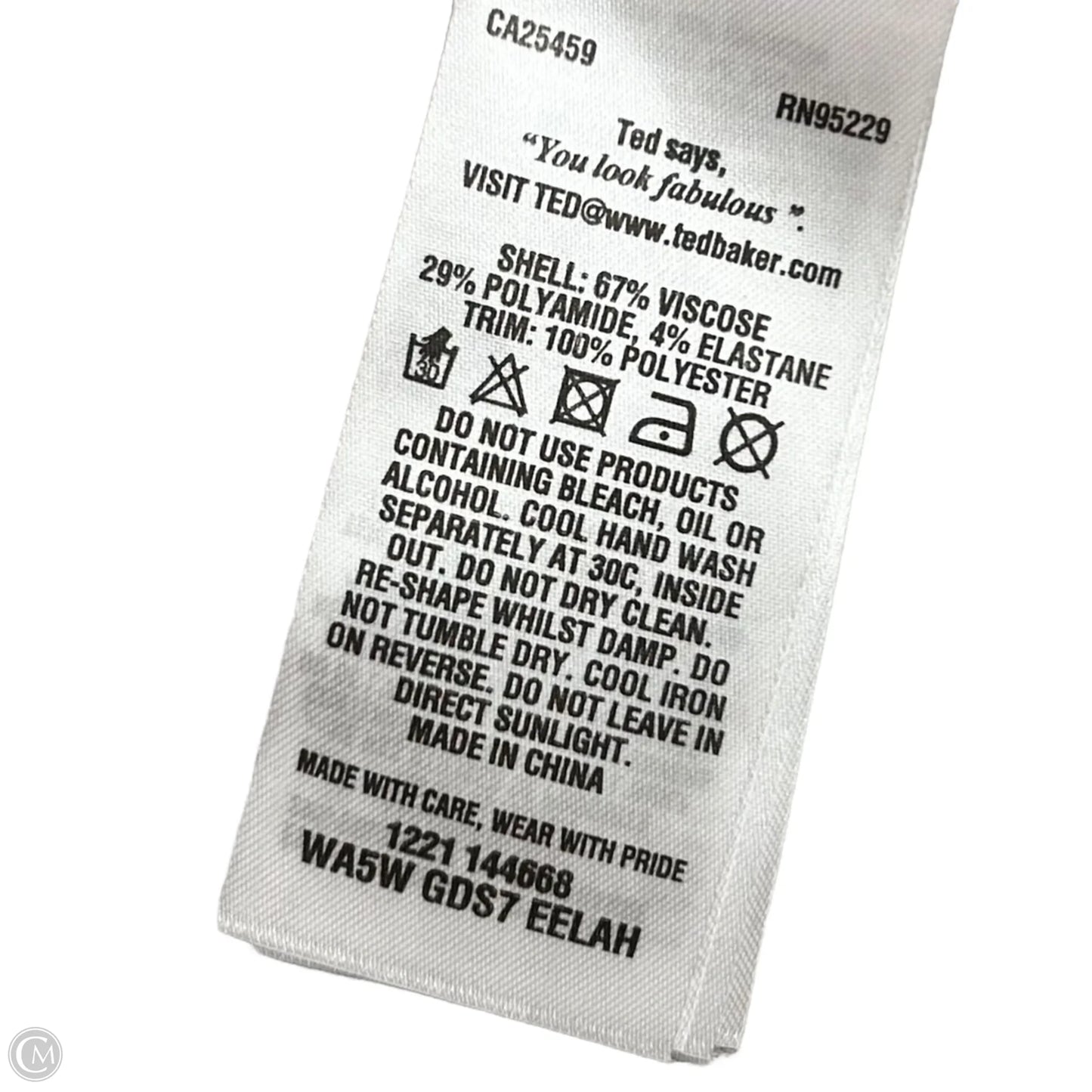 Dress Party Short By Ted Baker In Red & White, Size: S