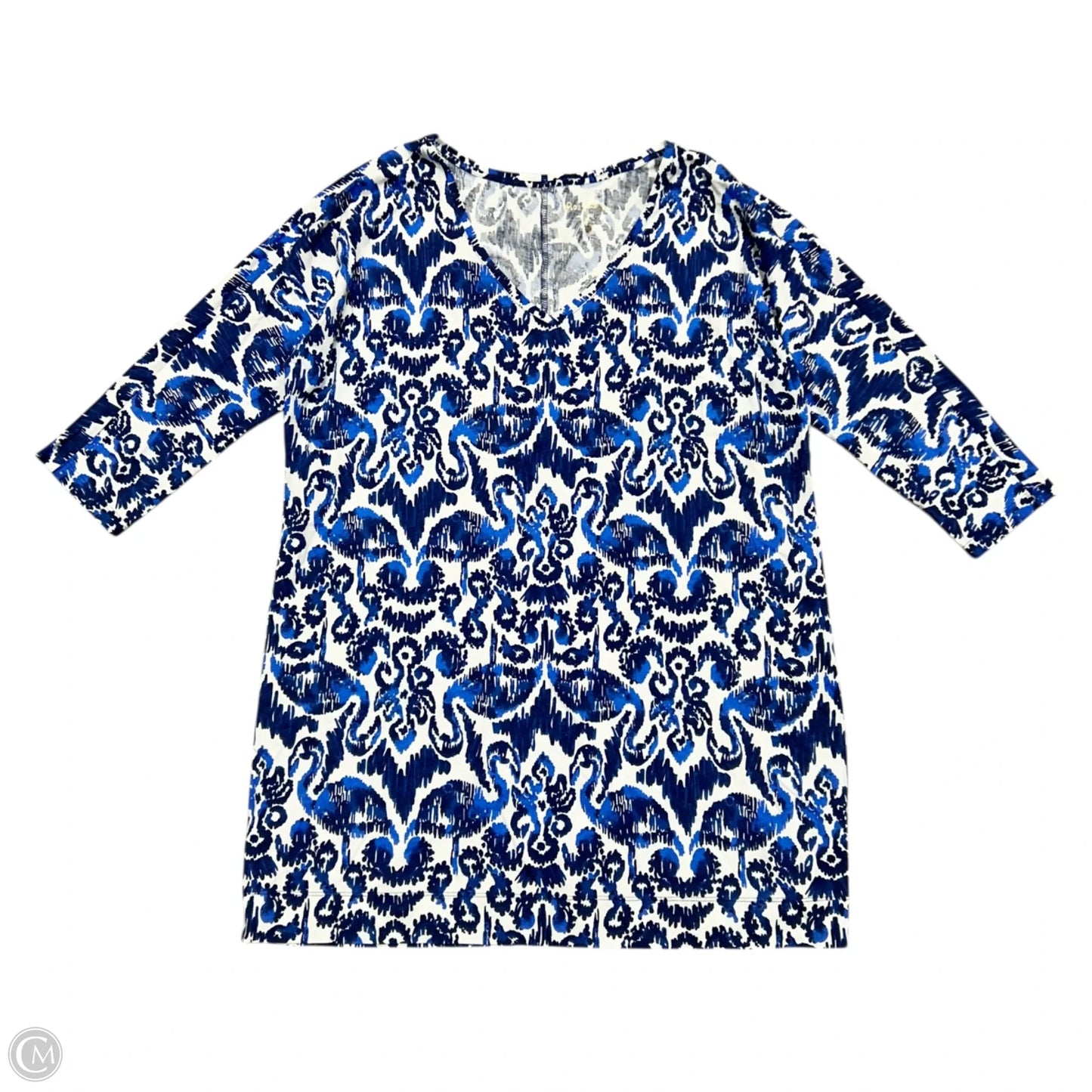 Dress Designer By Lilly Pulitzer In Blue & White, Size: Xl