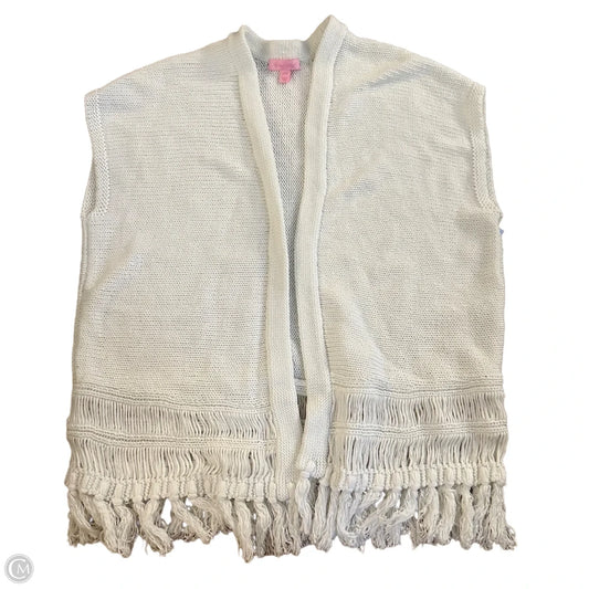 Sweater Cardigan Designer By Lilly Pulitzer In White, Size: S