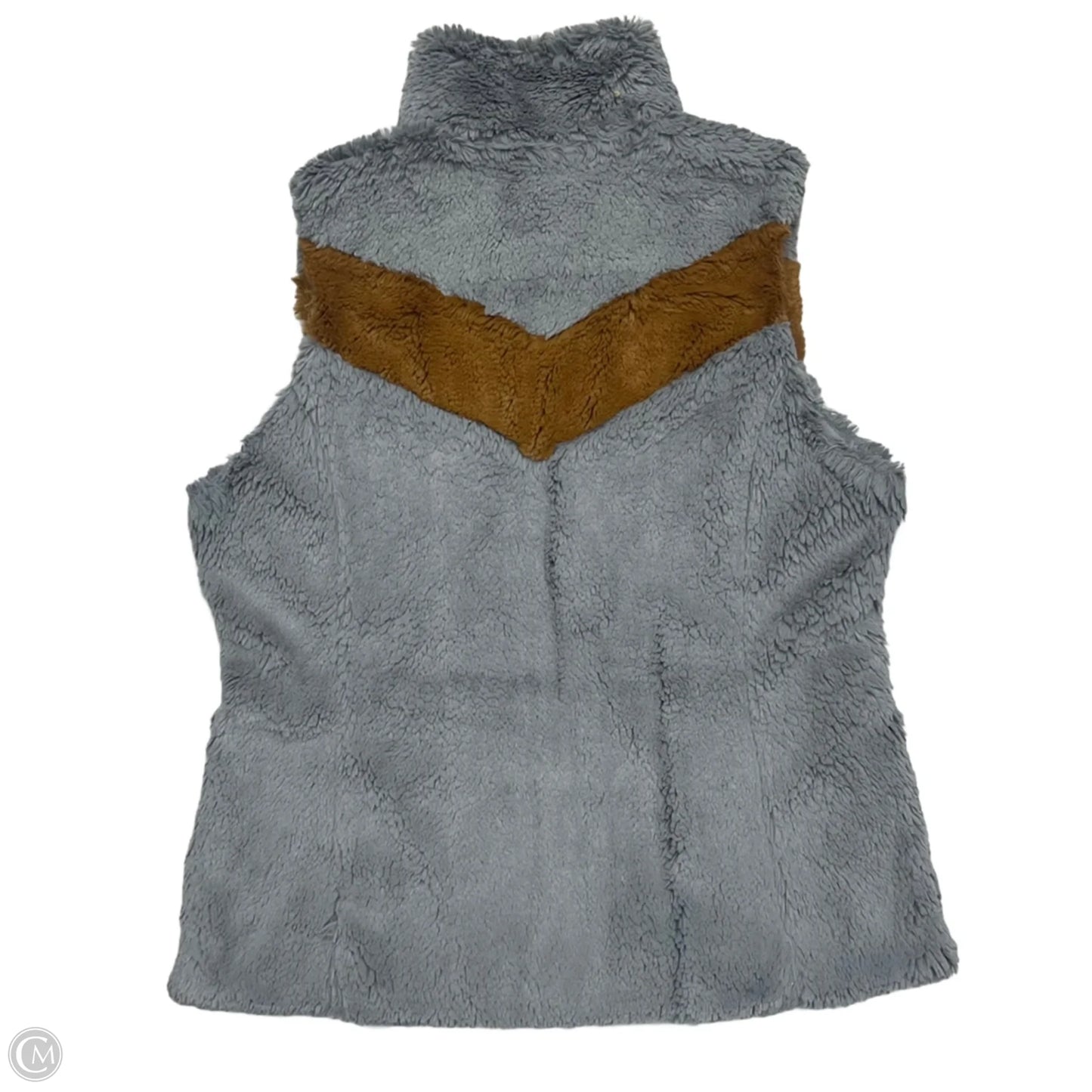 Vest Faux Fur & Sherpa By Patagonia In Grey & Tan, Size: L