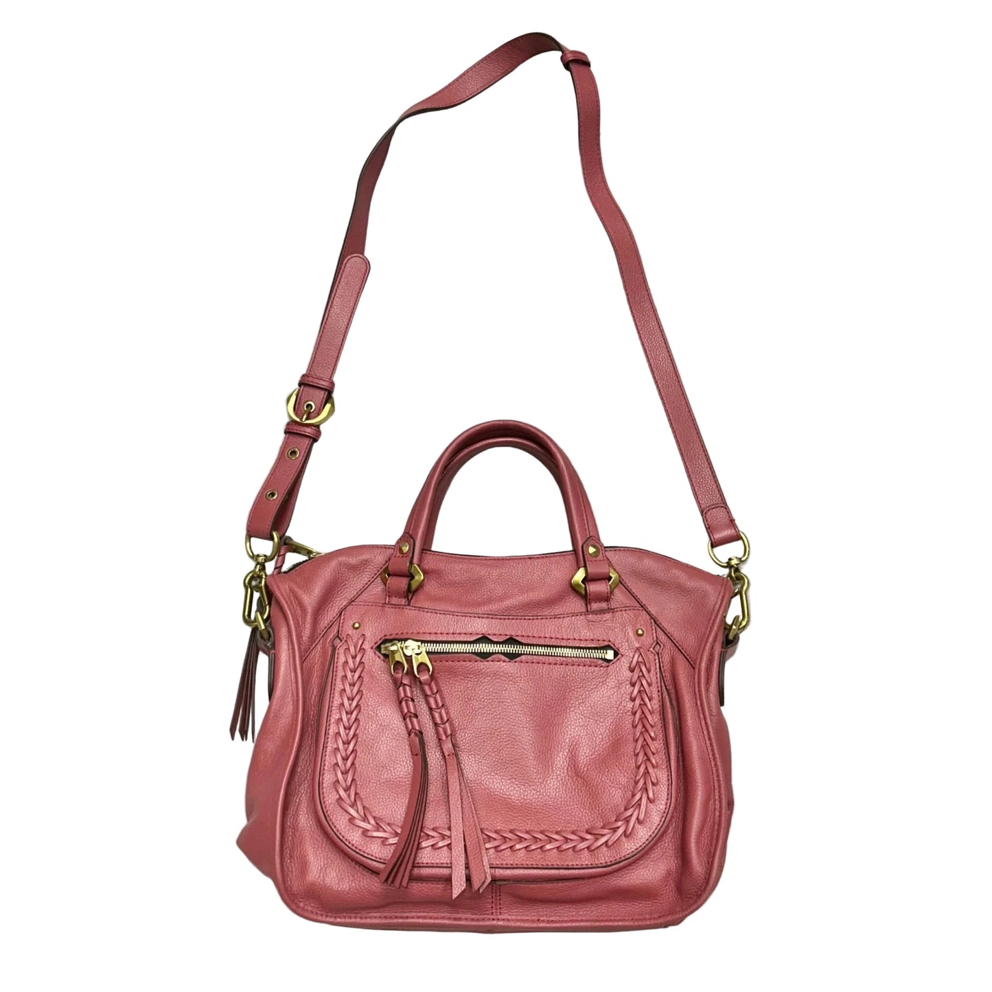 Crossbody Leather By Oryany, Size: Medium