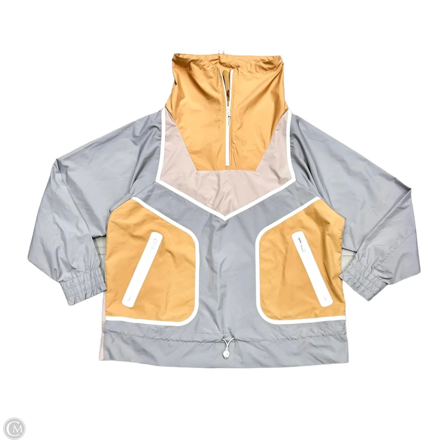 Athletic Jacket By Adidas In Grey & Orange, Size: Xs