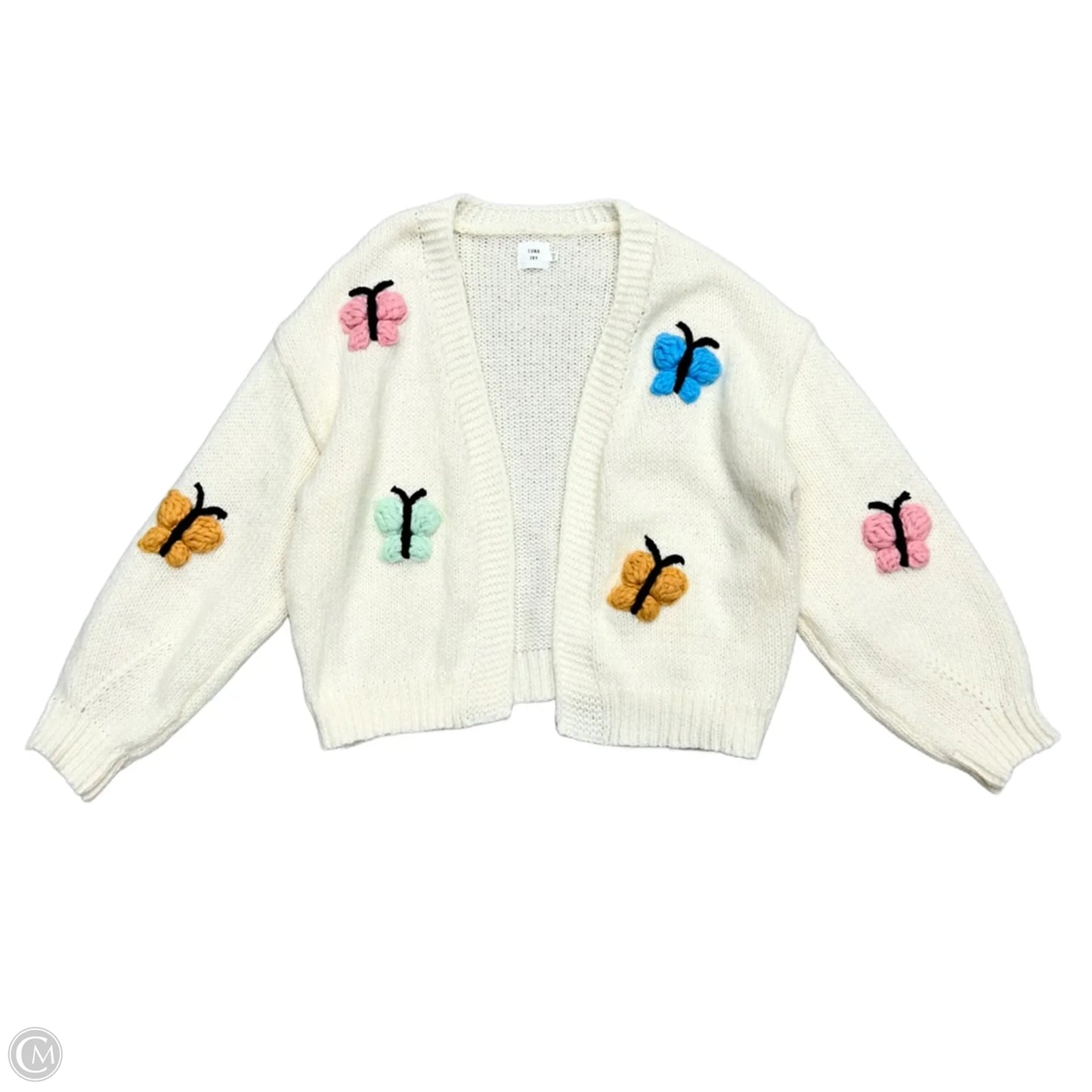 Sweater Cardigan By Luna & Ivy In Cream, Size: M