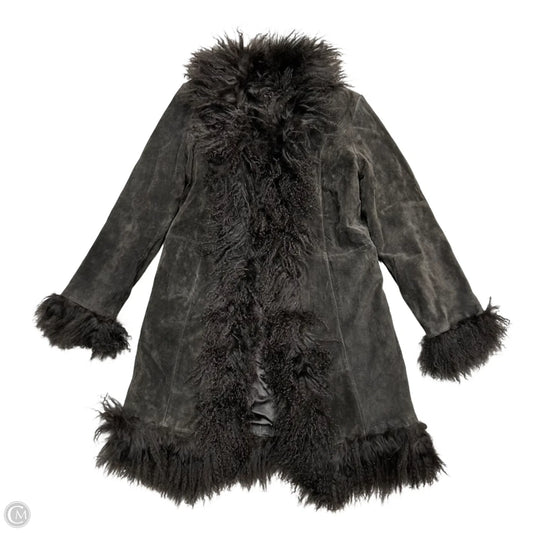 Coat Faux Fur & Sherpa By Marvin Richards In Black, Size: M