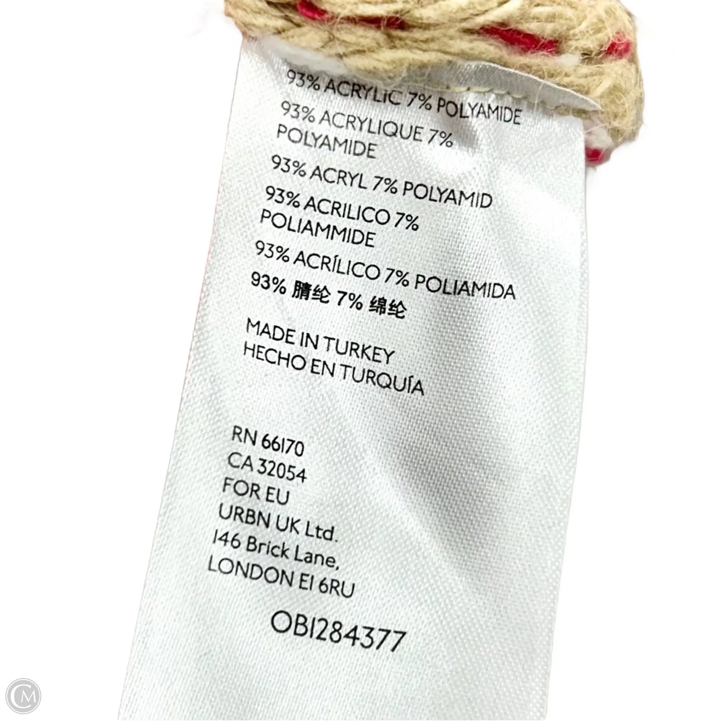 Sweater Cardigan By Anthropologie In Pink & Tan, Size: S