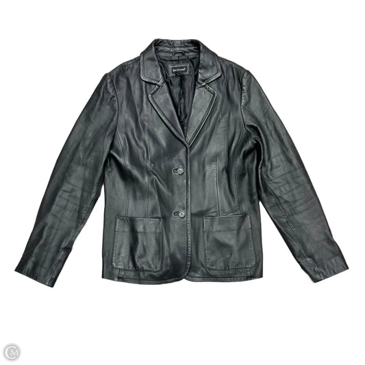 Jacket Leather By Bay Studio In Black, Size: L