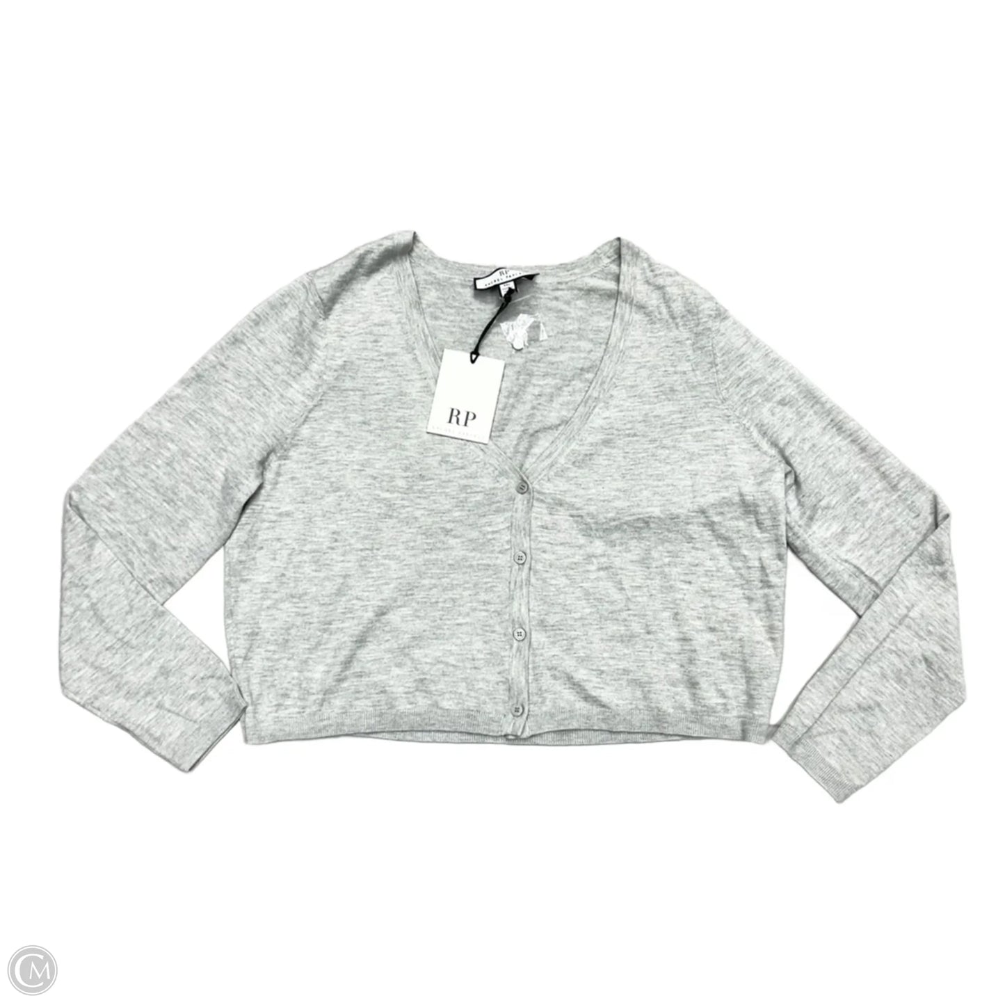 Sweater Cardigan By Rachel Parcell In Grey, Size: Xxl