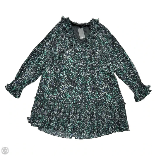 Dress Casual Short By Ungaro In Black & Green, Size: Xxl