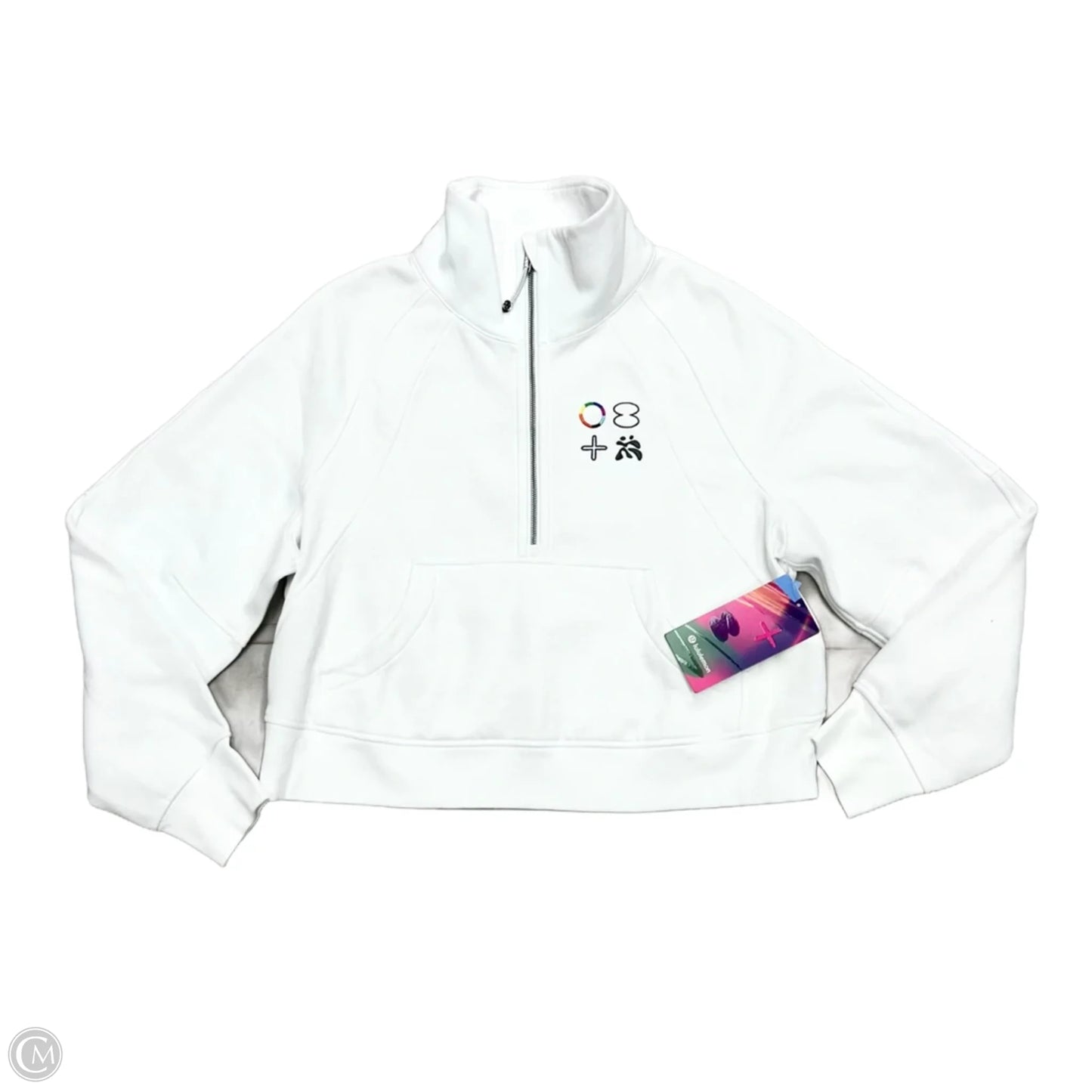 Athletic Sweatshirt Collar By Lululemon In White, Size: M